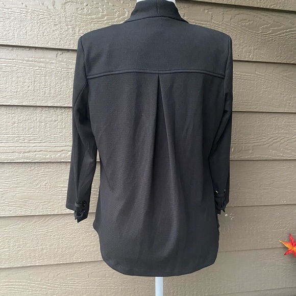 Dana Buchman Travel Anywhere Open Front Women’s Blazer Black, S - Picture 2 of 12